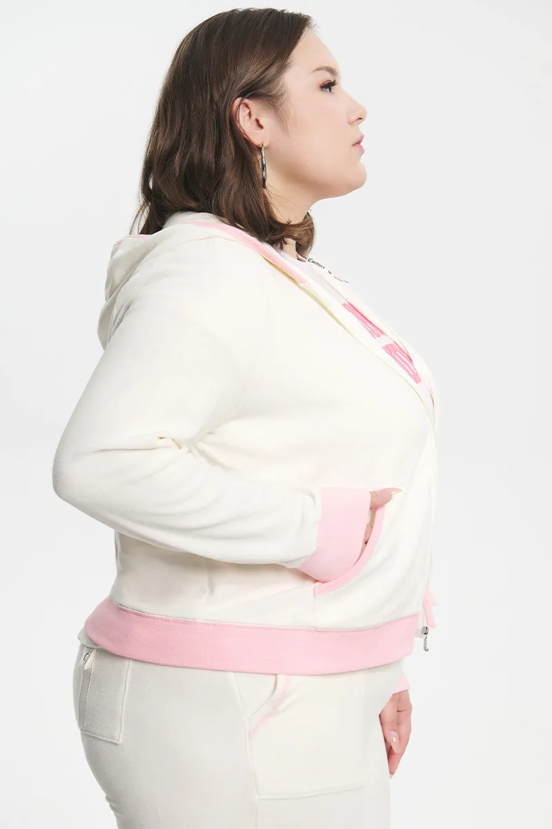Plus-Size Sweetheart Cotton Velour Hoodie sold by Juicy Couture product image thumbnail 4