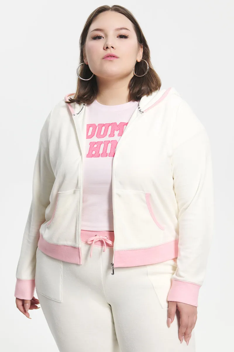 Plus-Size Sweetheart Cotton Velour Hoodie sold by Juicy Couture product image thumbnail 3