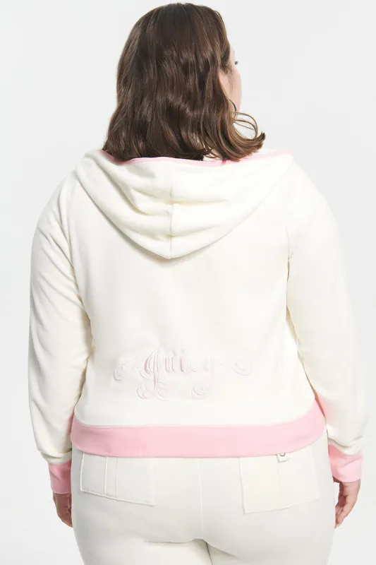 Plus-Size Sweetheart Cotton Velour Hoodie sold by Juicy Couture
