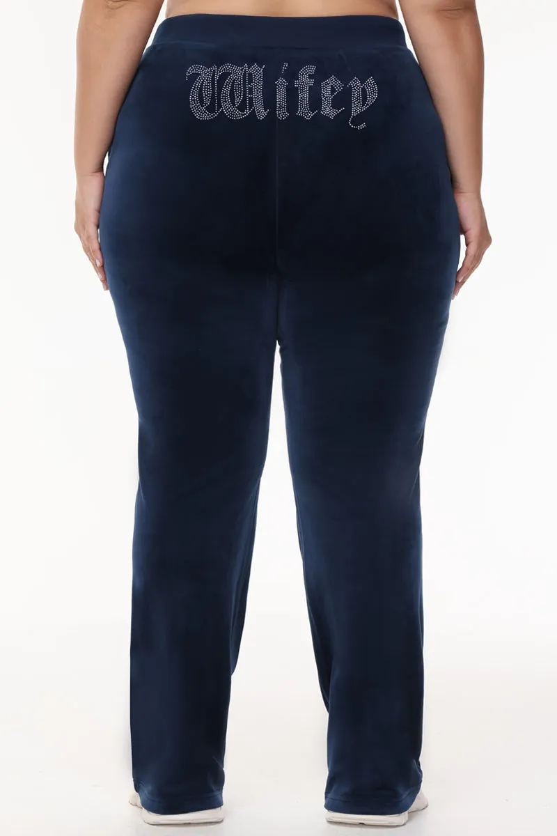 Wifey Customizable Big Bling Velour Track Pants sold by Juicy Couture product image thumbnail 4