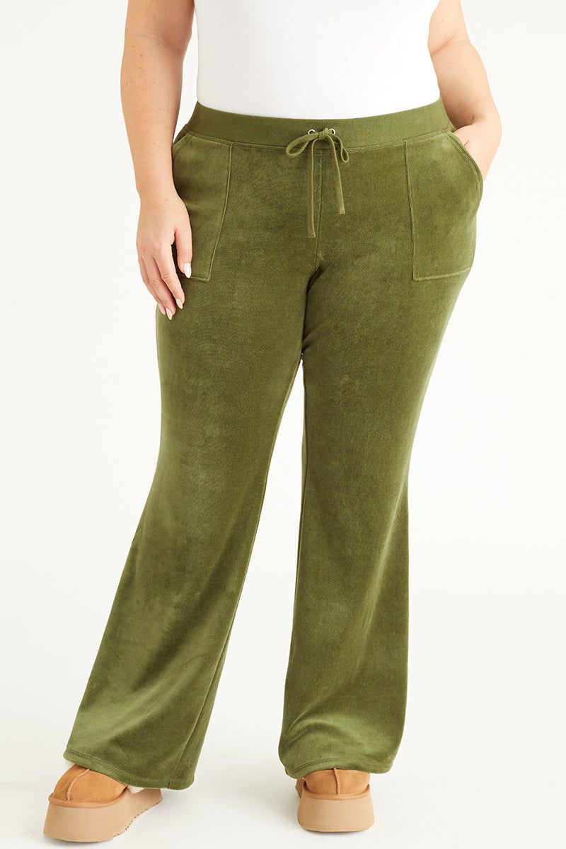 Plus-Size Hollywood Snap Pocket Cotton Velour Track Pants sold by Juicy Couture product image thumbnail 2