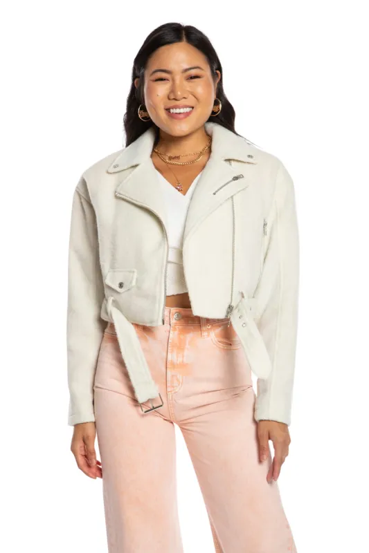 Mohair Cropped Moto Jacket sold by Juicy Couture