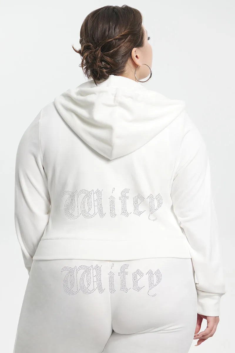 Wifey Customizable Big Bling Velour Hoodie sold by Juicy Couture product image thumbnail 4