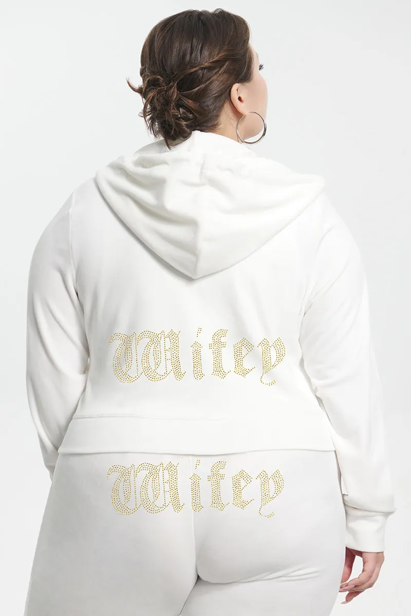 Wifey Customizable Big Bling Velour Hoodie sold by Juicy Couture product image thumbnail 3