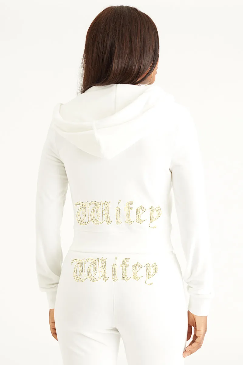 Wifey Customizable Big Bling Velour Hoodie sold by Juicy Couture product image thumbnail 2