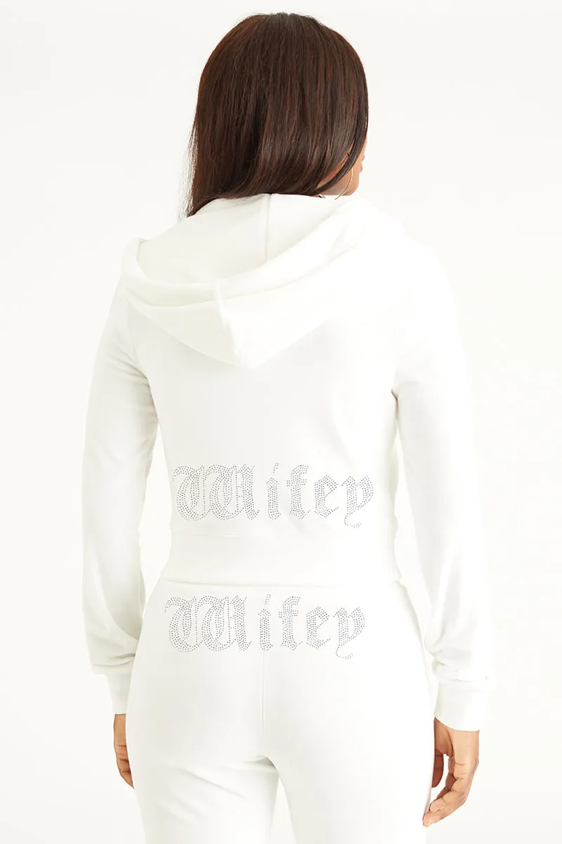 Wifey Customizable Big Bling Velour Hoodie sold by Juicy Couture