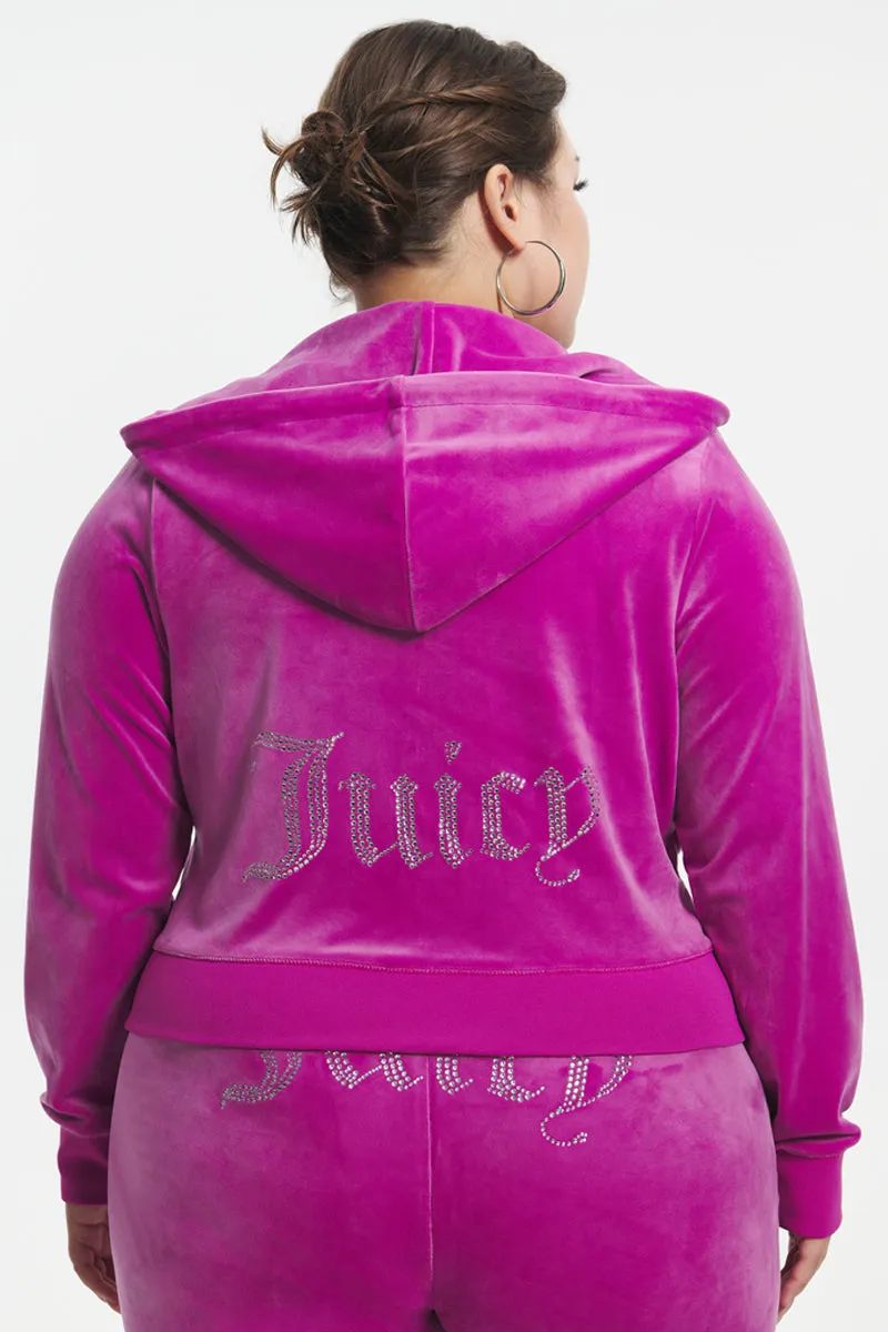 Plus-Size OG Big Bling Velour Hoodie sold by Juicy Couture