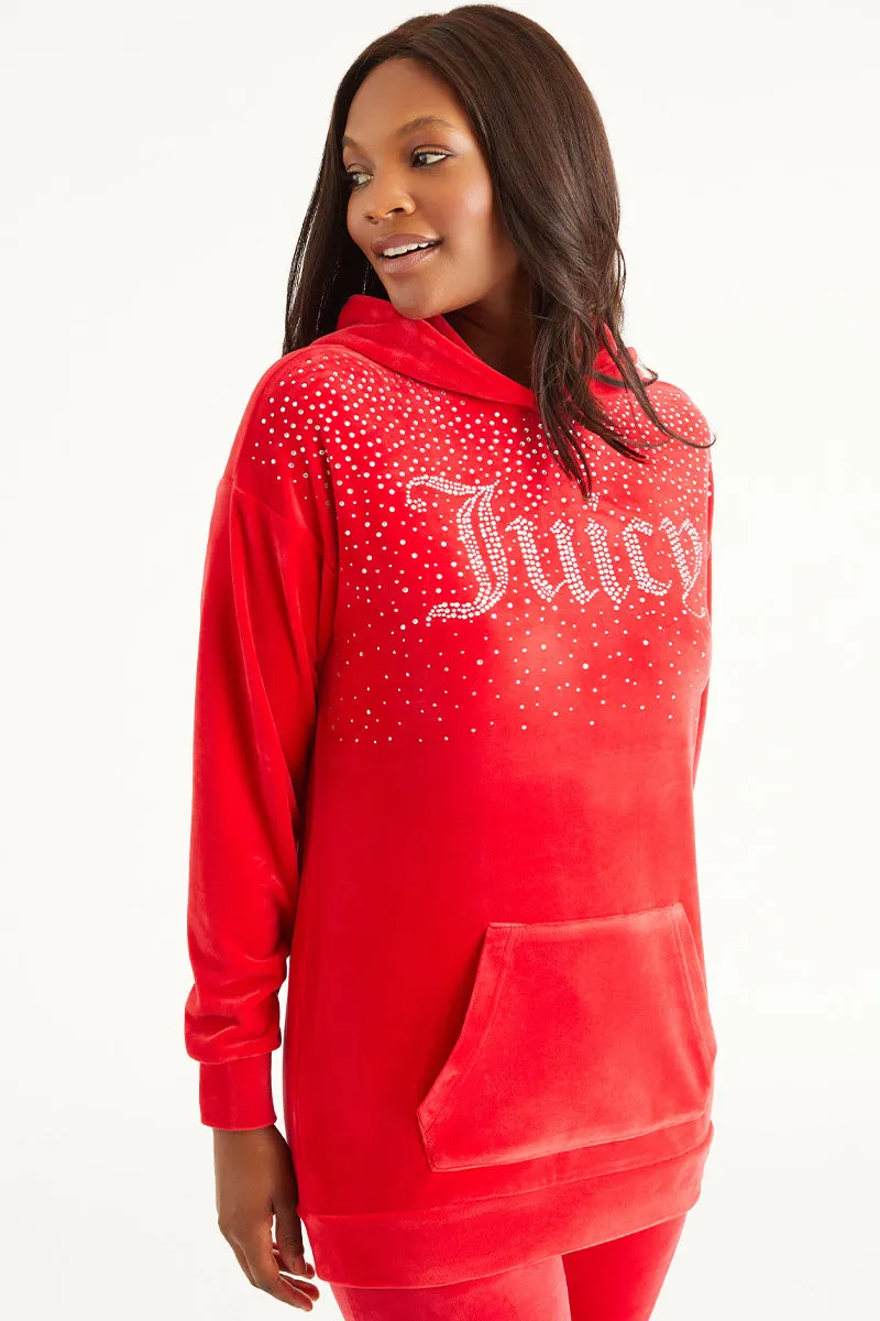 Oversized Big Bling Hoodie with Rhinestones sold by Juicy Couture