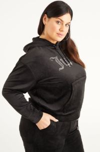Plus-Size Oversized Bling Big Velour Hoodie sold by Juicy Couture