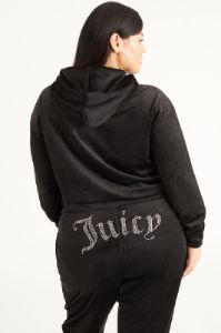 Plus-Size Oversized Bling Big Velour Hoodie sold by Juicy Couture