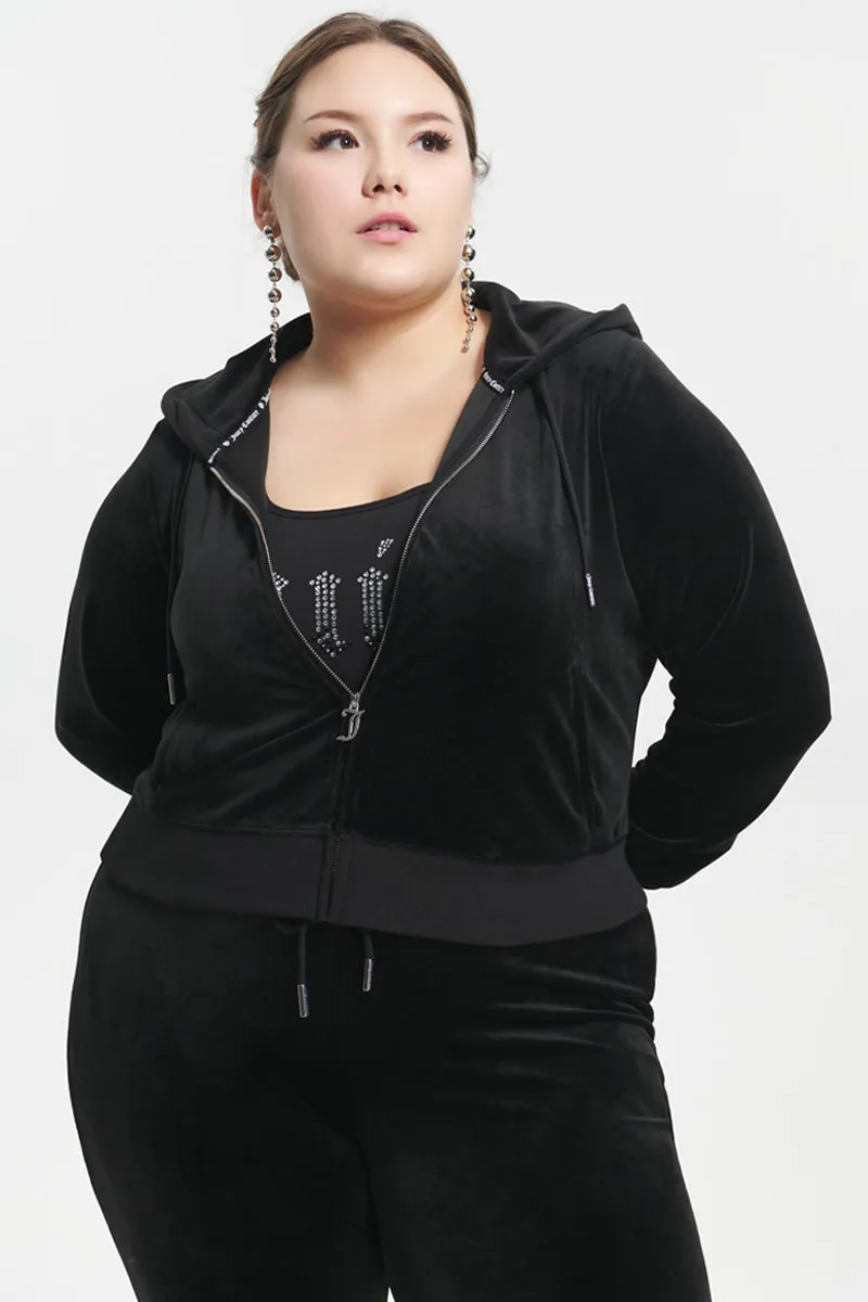 Plus-Size Ombre Big Bling Velour Hoodie sold by Juicy Couture product image thumbnail 2