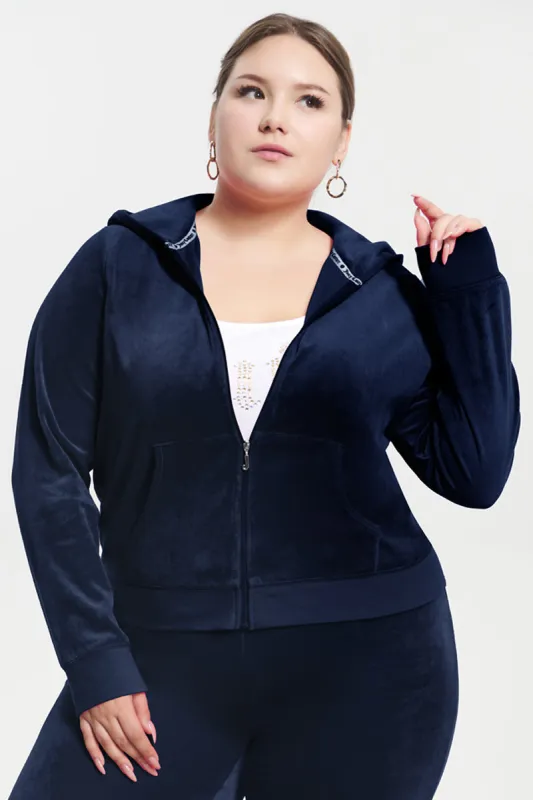 Plus-Size Classic Cotton Velour Hoodie sold by Juicy Couture