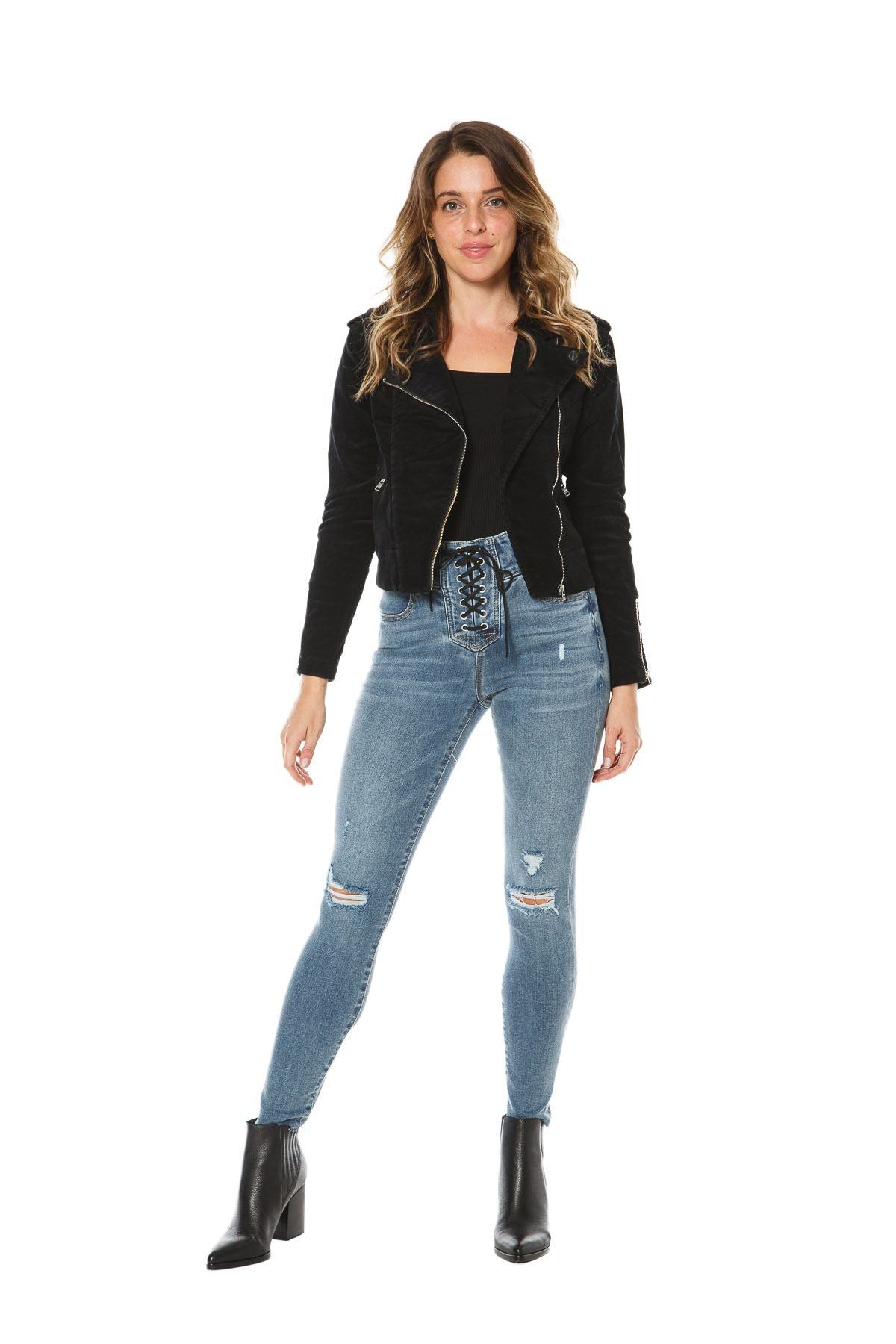 Melrose High Rise Lace Up Skinny Jeans sold by Juicy Couture product image thumbnail 6