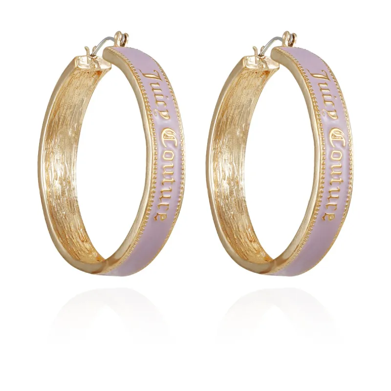 Lavender Hoop Earrings sold by Juicy Couture
