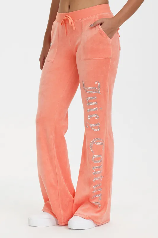 Heritage Snap Pocket Cotton Velour Pants sold by Juicy Couture