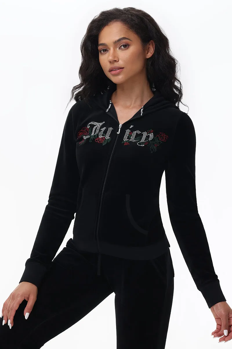 Juicy Roses Bling Cotton Velour Hoodie sold by Juicy Couture product image thumbnail 2
