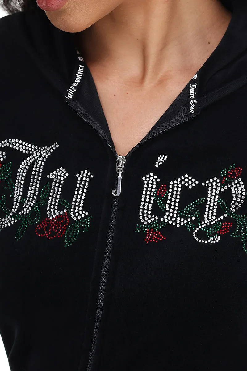 Juicy Roses Bling Cotton Velour Hoodie sold by Juicy Couture product image thumbnail 4
