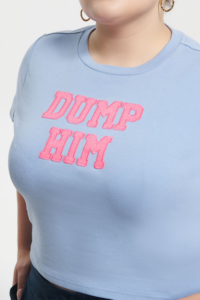 Plus-Size Dump Him Baby Tee sold by Juicy Couture product image thumbnail 4
