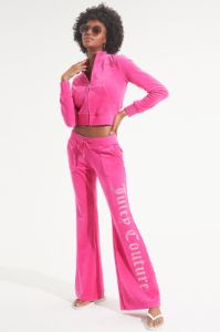 Cotton Velour Snap Pocket Track Pants with Side Bling sold by Juicy Couture