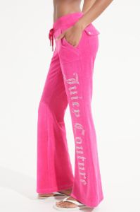 Cotton Velour Snap Pocket Track Pants with Side Bling sold by Juicy Couture