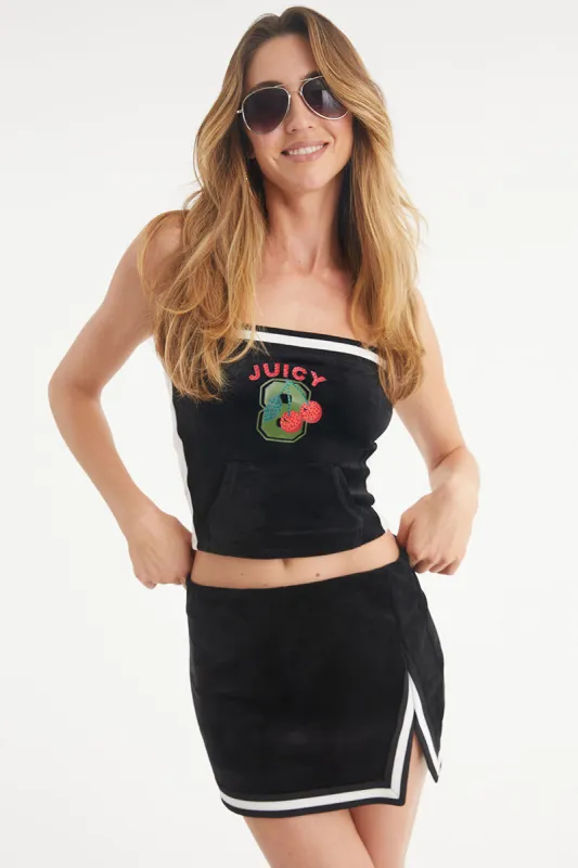 Juicy Varsity Velour Tube Top sold by Juicy Couture