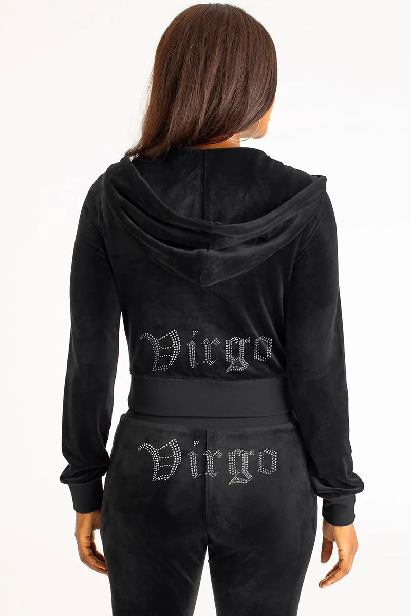 Virgo Customizable Big Bling Velour Hoodie sold by Juicy Couture product image thumbnail 3