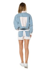 Signature Checkered Detail Trucker Jacket sold by Juicy Couture