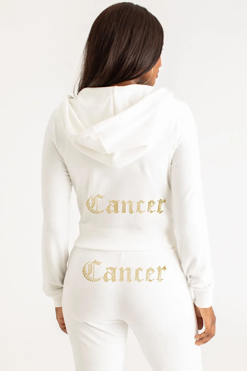 Cancer Customizable Big Bling Velour Hoodie sold by Juicy Couture product image thumbnail 3