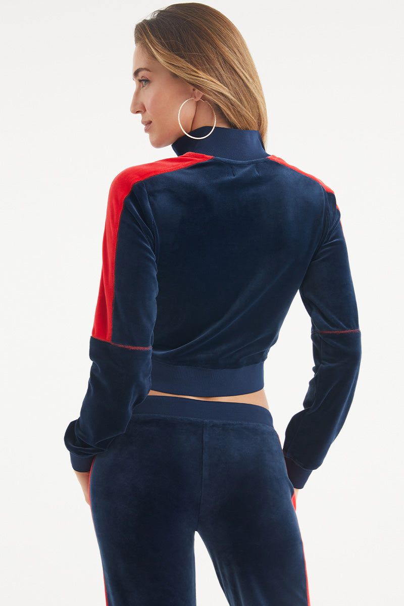 Cropped Colorblock Velour Track Jacket sold by Juicy Couture product image thumbnail 3