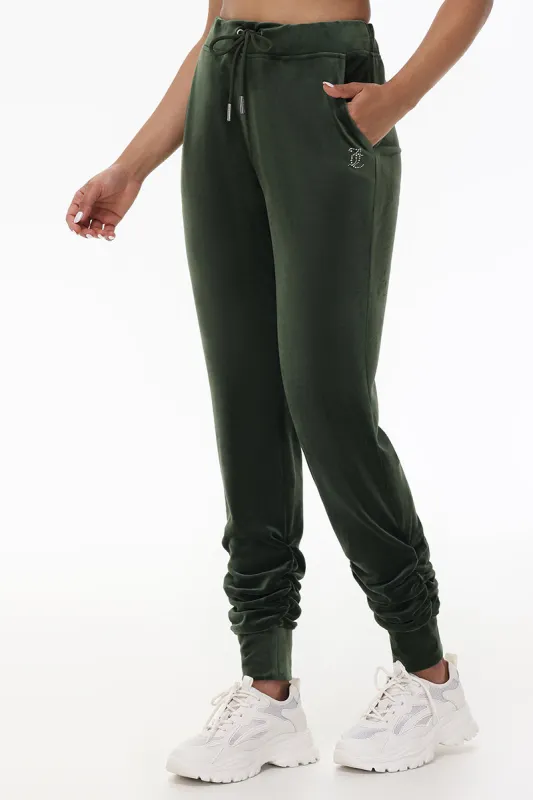 Small Bling Ruched Velour Jogger sold by Juicy Couture