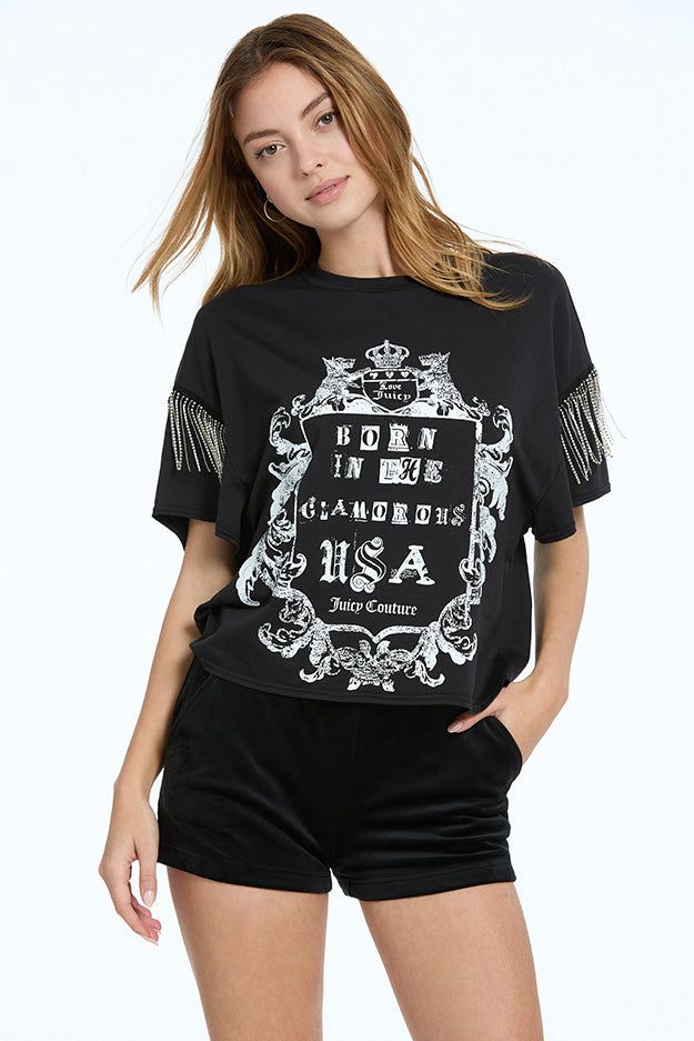 Born In The Glamorous USA Tee sold by Juicy Couture