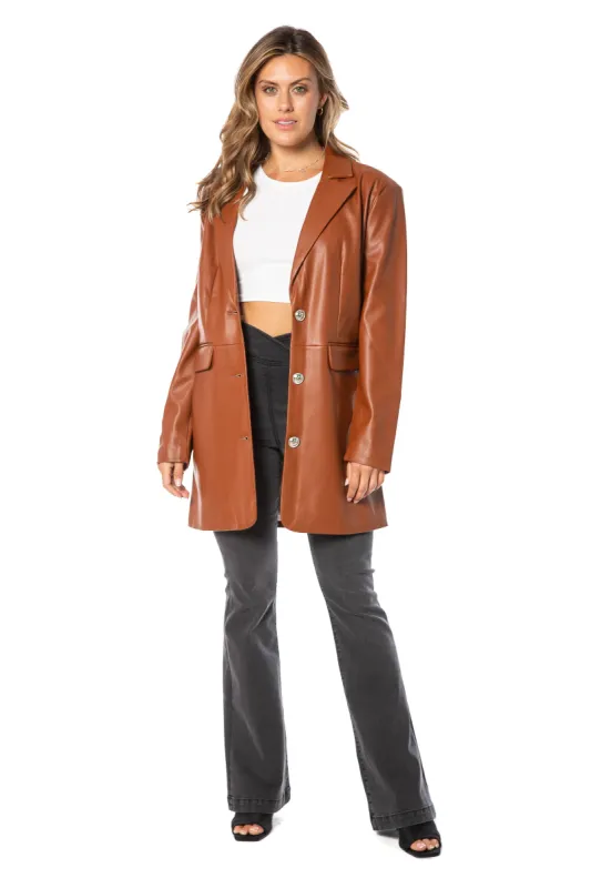 Oversized Faux Leather Trench Coat sold by Juicy Couture
