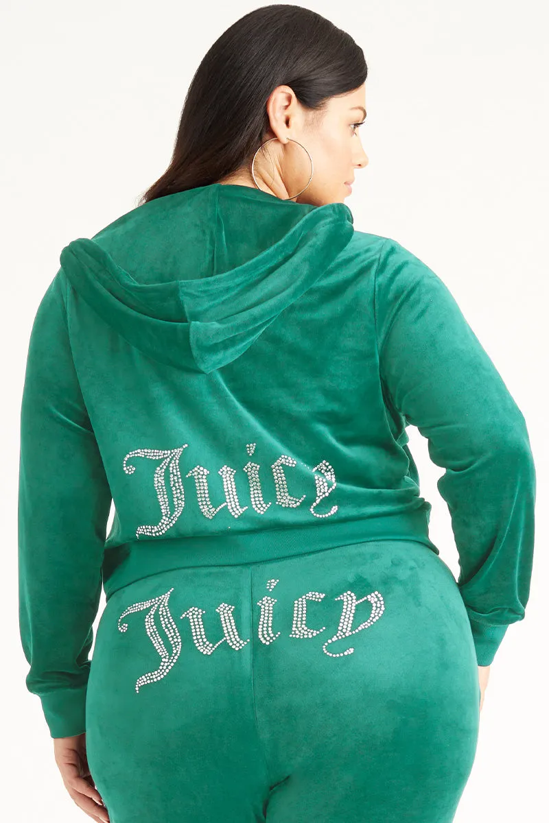 Plus-Size OG Big Bling Velour Hoodie sold by Juicy Couture
