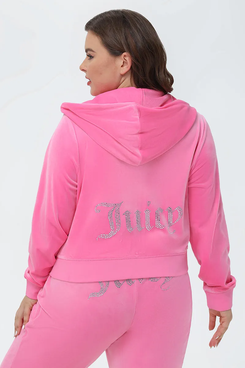 Plus-Size OG Big Bling Velour Hoodie sold by Juicy Couture