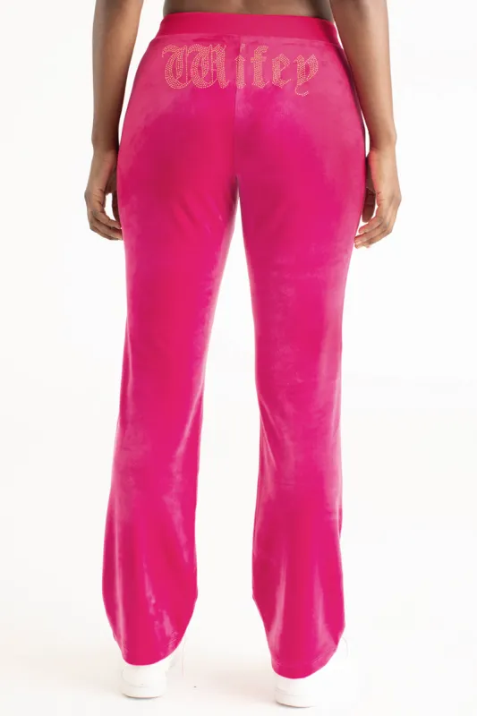 Wifey Customizable Big Bling Velour Track Pants sold by Juicy Couture