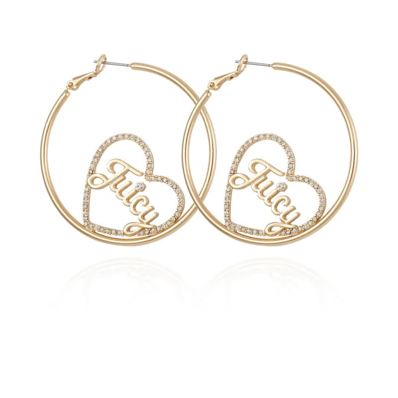 Heart Hoop Earrings sold by Juicy Couture