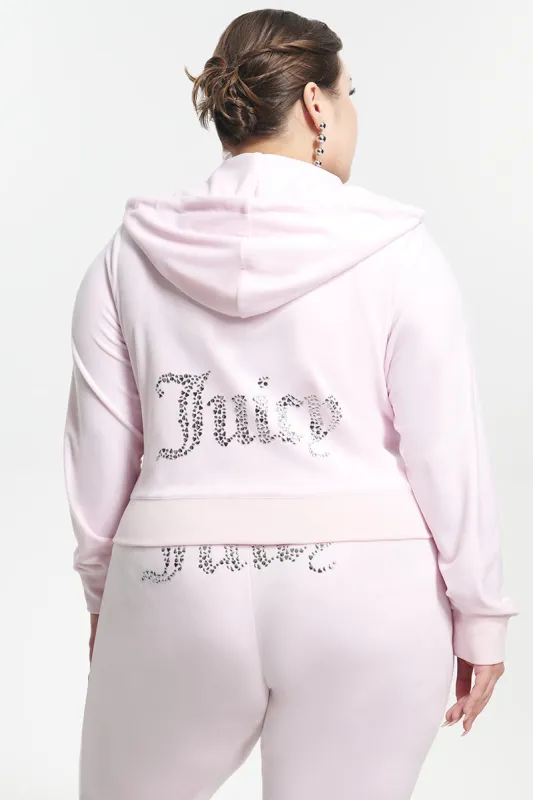 Plus-Size Mixed Jewels Velour Hoodie sold by Juicy Couture