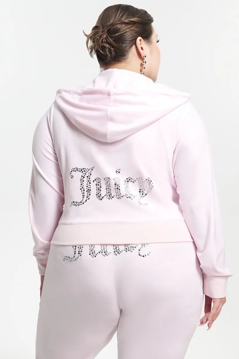 Plus-Size Mixed Jewels Velour Hoodie sold by Juicy Couture