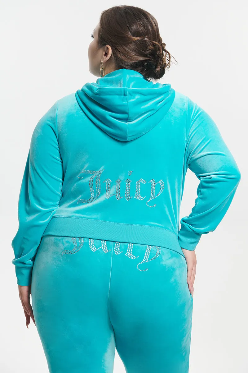 Plus-Size OG Big Bling Velour Hoodie sold by Juicy Couture