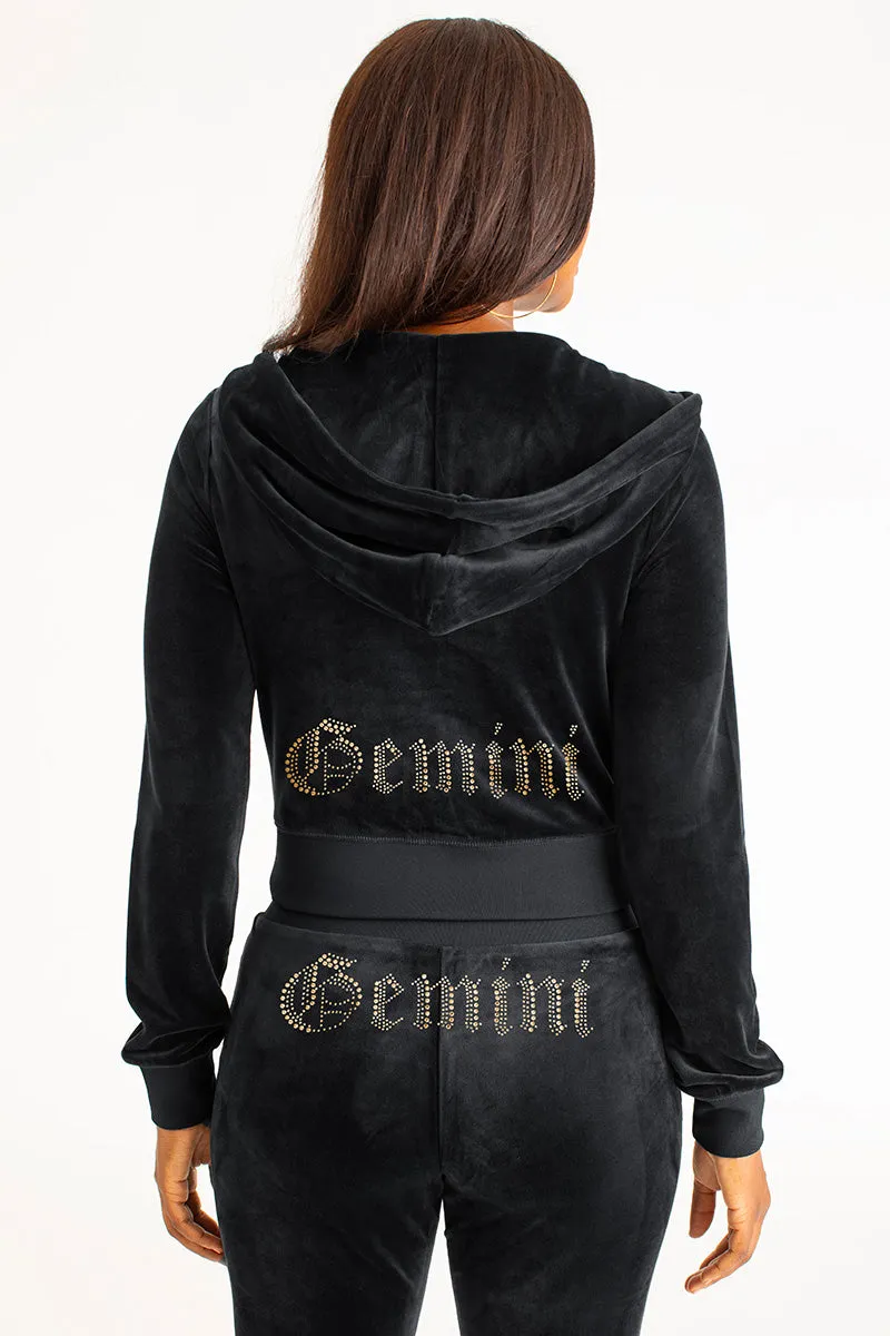 Gemini Customizable Big Bling Velour Hoodie sold by Juicy Couture product image thumbnail 3