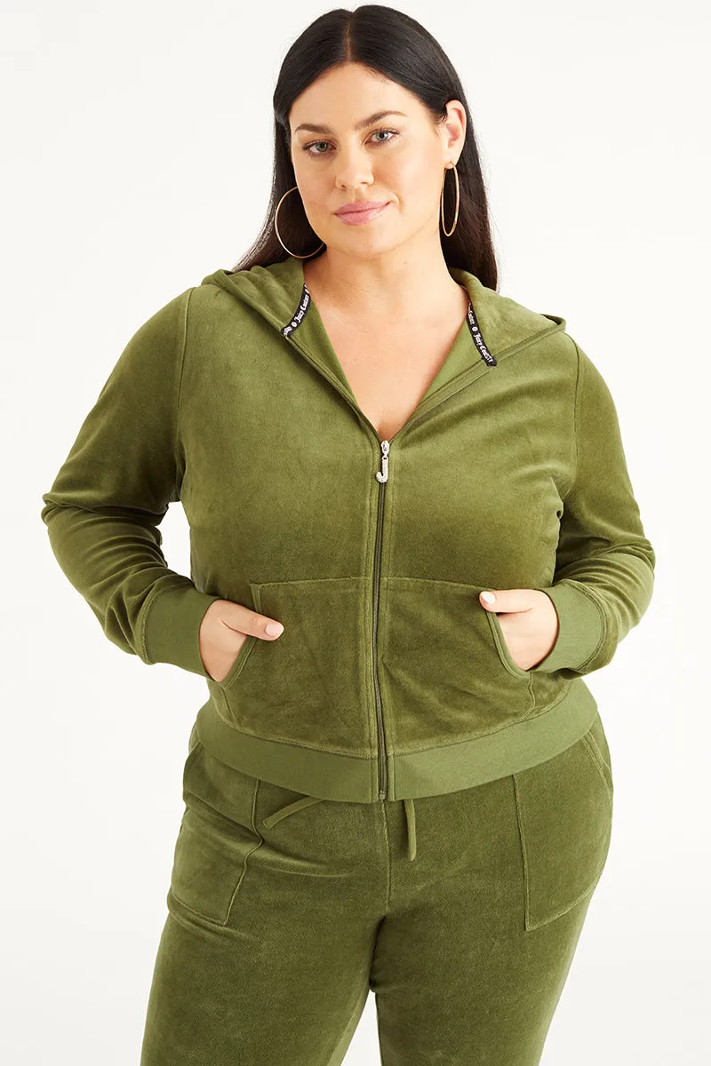 Plus-Size Icons Classic Cotton Velour Hoodie sold by Juicy Couture