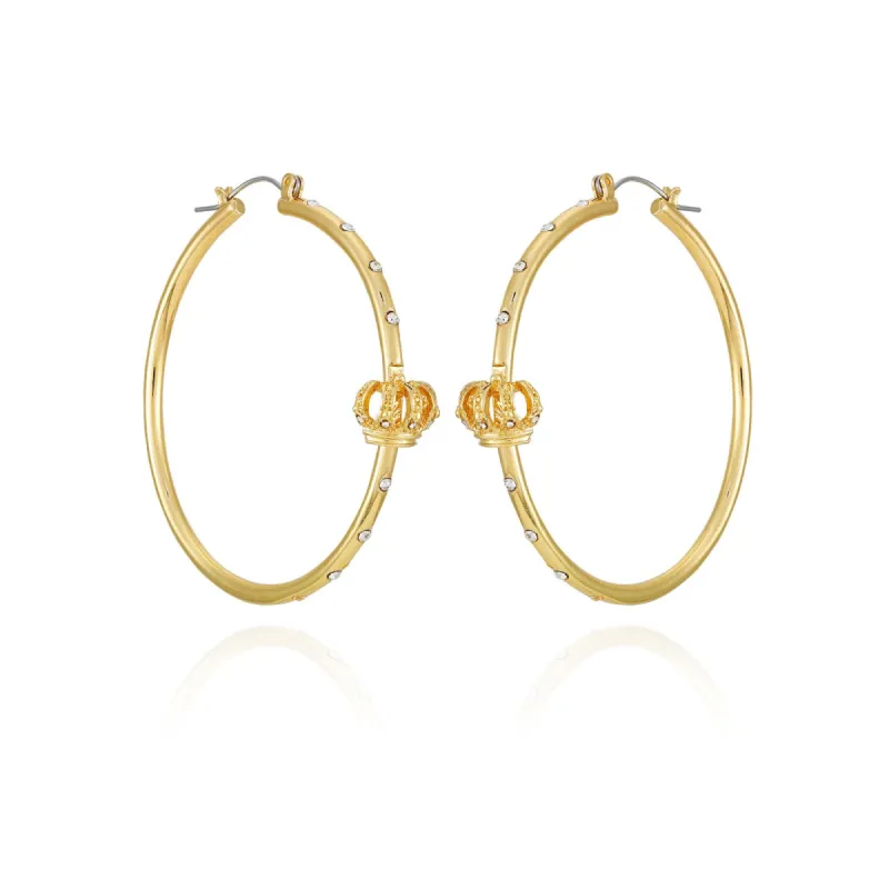 Crown Hoop Earrings sold by Juicy Couture
