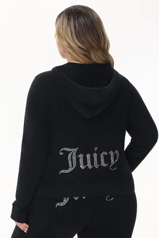 Plus-Size Big Bling Towel Terry Zip Hoodie sold by Juicy Couture