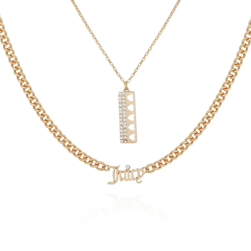 Layered Heart Charm Necklace sold by Juicy Couture
