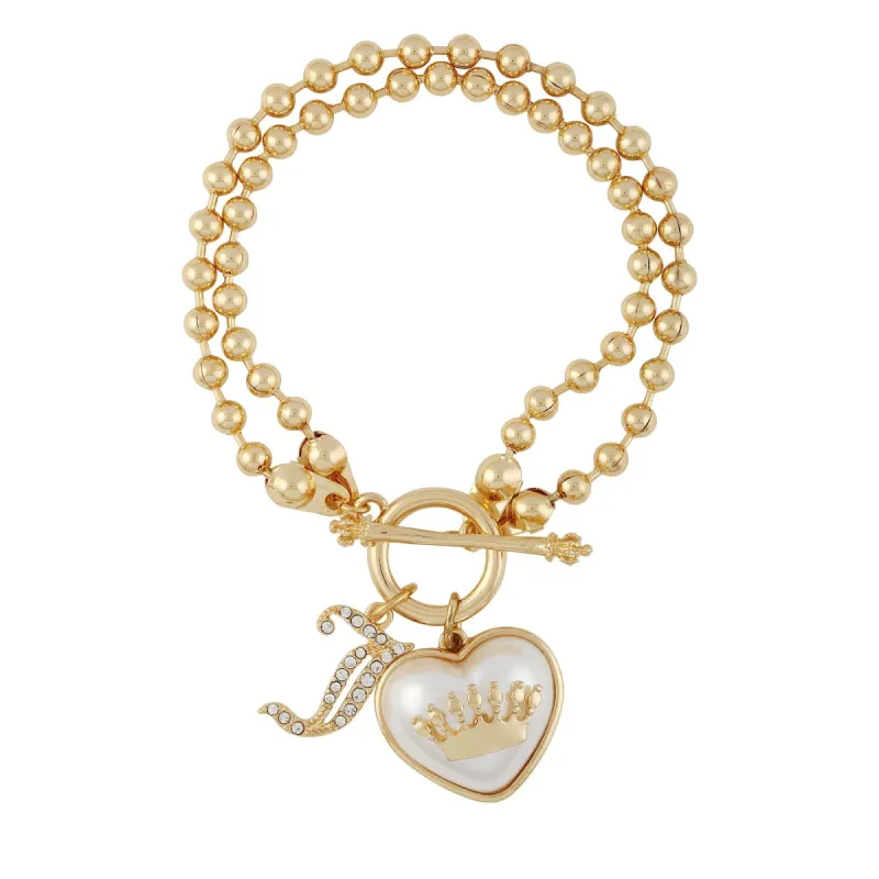 Crown in Heart Charm Bead Bracelet sold by Juicy Couture