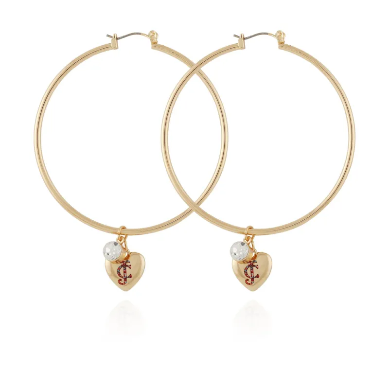 Small Heart Hoop Earrings sold by Juicy Couture