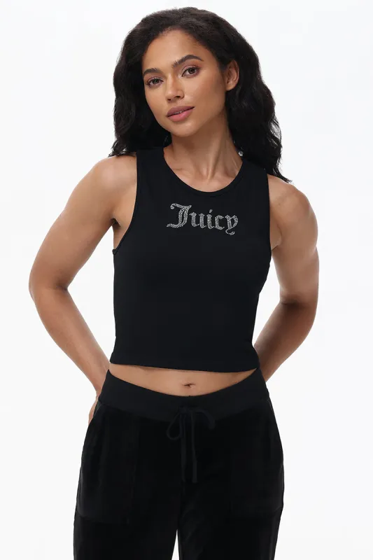 Small Bling High Neck Crop Tank sold by Juicy Couture
