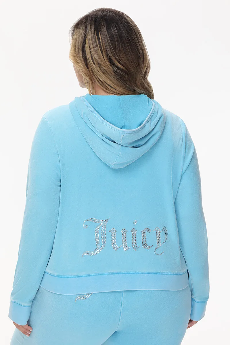 Plus-Size Big Bling Towel Terry Zip Hoodie sold by Juicy Couture