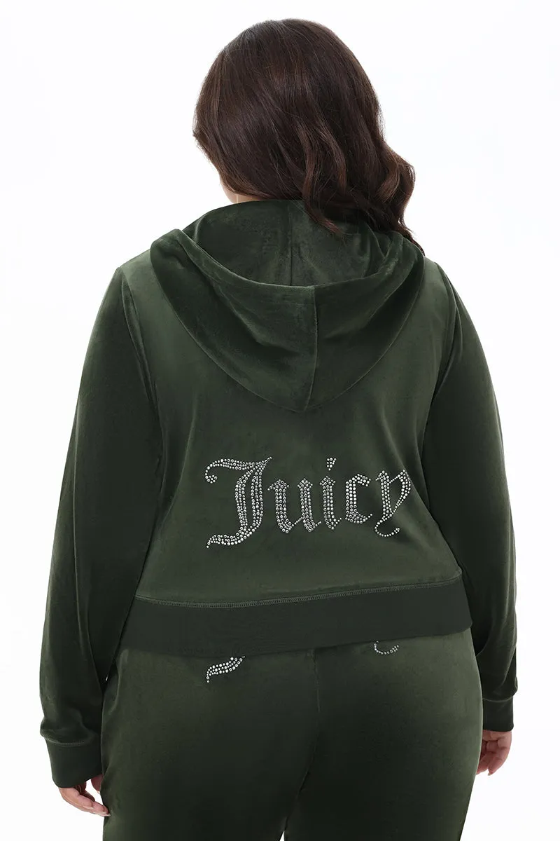 Plus-Size OG Big Bling Velour Hoodie sold by Juicy Couture