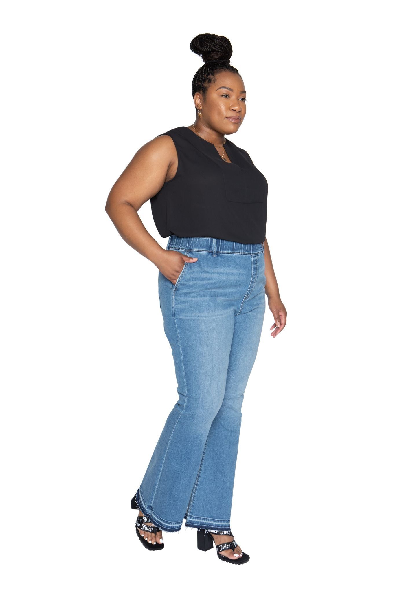 Plus-Size Malibu Flare Pull On Jeans sold by Juicy Couture product image thumbnail 2